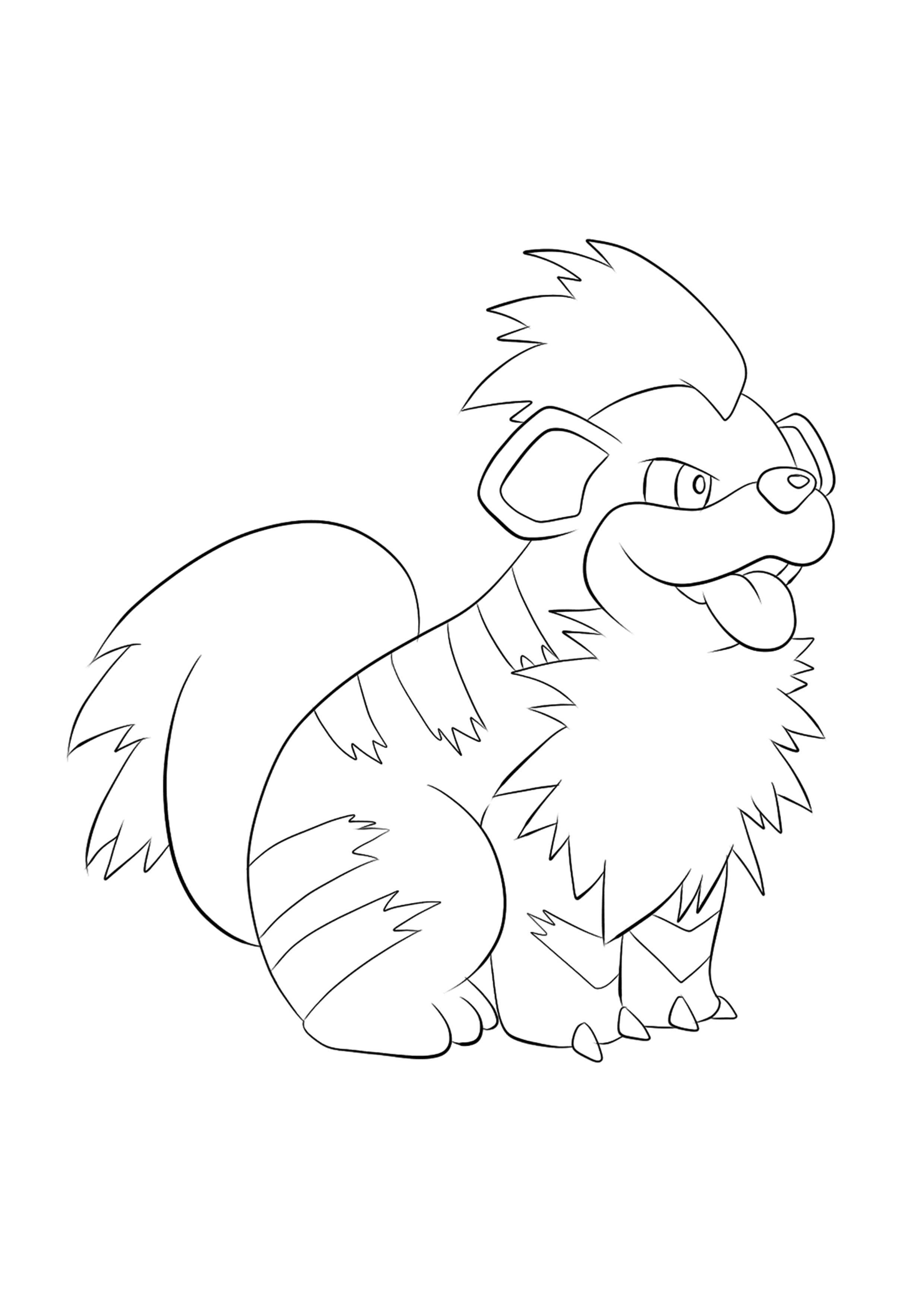 Colorear Growlithe Para IMPRIMIR