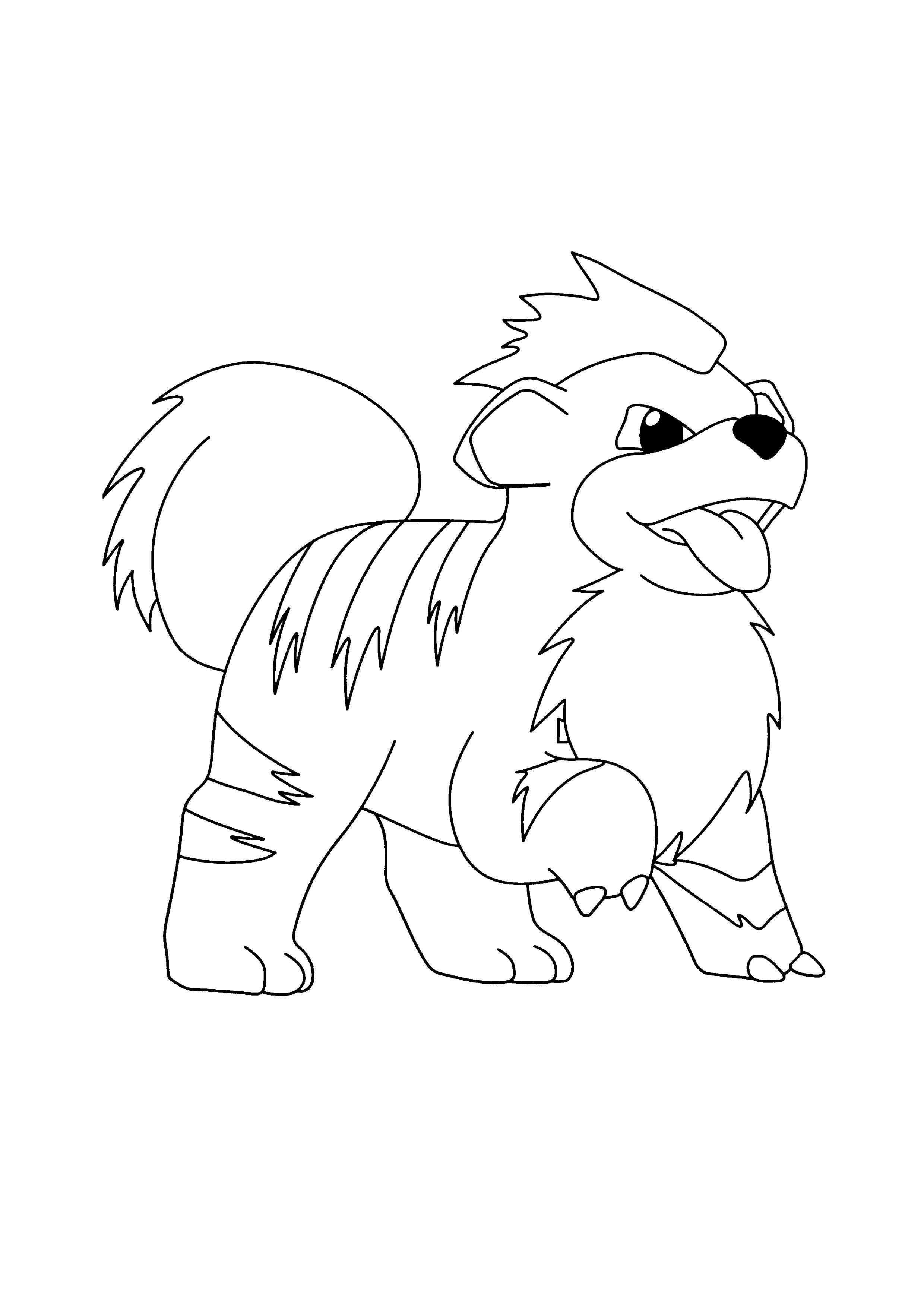 Colorear Growlithe Para IMPRIMIR