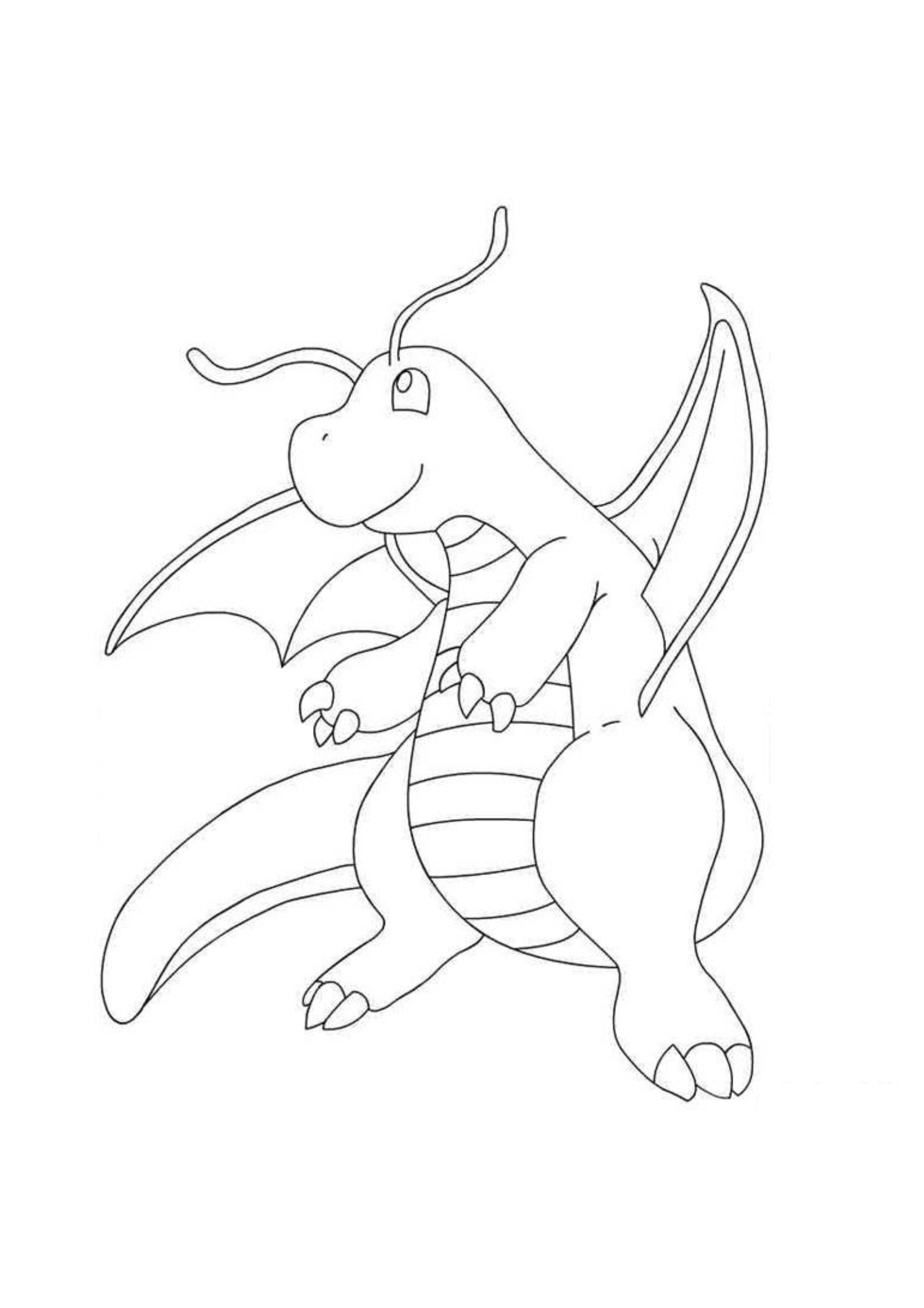 Coloriage Dracolosse IMPRIMER